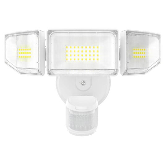 85W LED Security Lights Motion Sensor Light Outdoor, 8500LM Dusk to Dawn, IP65 Waterproof, 6500K, 3 Head Motion Detected Flood Light, Floodlight for Outside, Garage, Yard, Porch